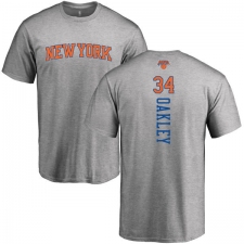 NBA Nike New York Knicks #34 Charles Oakley Ash Backer T-Shirt