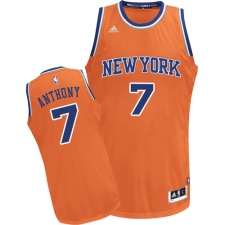 Youth Adidas New York Knicks #7 Carmelo Anthony Swingman Orange Alternate NBA Jersey