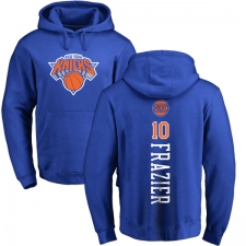 NBA Nike New York Knicks #10 Walt Frazier Royal Blue Backer Pullover Hoodie