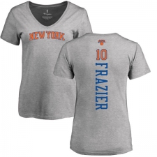 NBA Women's Nike New York Knicks #10 Walt Frazier Ash Backer T-Shirt
