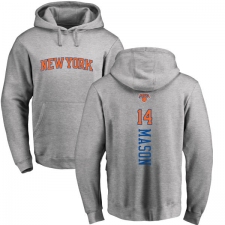 NBA Nike New York Knicks #14 Anthony Mason Ash Backer Pullover Hoodie