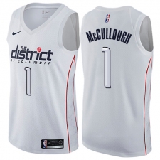 Men's Nike Washington Wizards #1 Chris McCullough Authentic White NBA Jersey - City Edition