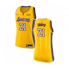 Women's Los Angeles Lakers #21 Michael Cooper Authentic Gold Home Basketball Jersey - Icon Edition