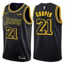 Youth Nike Los Angeles Lakers #21 Michael Cooper Swingman Black NBA Jersey - City Edition