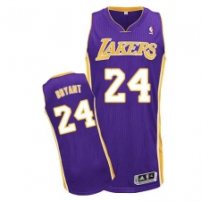 Men's Adidas Los Angeles Lakers #24 Kobe Bryant Authentic Purple Road NBA Jersey