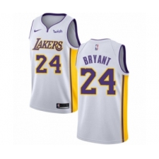 Men's Los Angeles Lakers #24 Kobe Bryant Authentic White Basketball Jersey - Association Edition