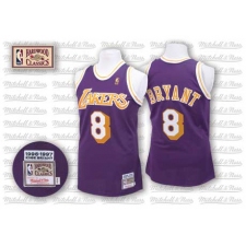 Men's Mitchell and Ness Los Angeles Lakers #8 Kobe Bryant Swingman Purple Throwback NBA Jersey