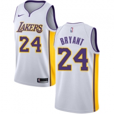 Men's Nike Los Angeles Lakers #24 Kobe Bryant Authentic White NBA Jersey - Association Edition