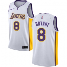 Men's Nike Los Angeles Lakers #8 Kobe Bryant Swingman White NBA Jersey - Association Edition