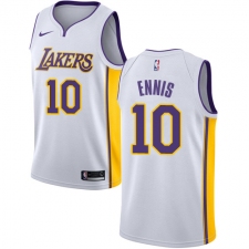 Men's Nike Los Angeles Lakers #10 Tyler Ennis Swingman White NBA Jersey - Association Edition