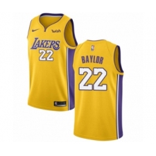Youth Los Angeles Lakers #22 Elgin Baylor Swingman Gold Home Basketball Jersey - Icon Edition