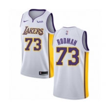 Men's Los Angeles Lakers #73 Dennis Rodman Authentic White Basketball Jersey - Association Edition