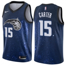 Men's Nike Orlando Magic #15 Vince Carter Authentic Blue NBA Jersey - City Edition