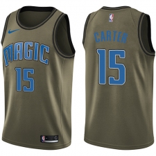 Men's Nike Orlando Magic #15 Vince Carter Swingman Green Salute to Service NBA Jersey