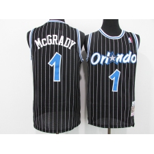 Men's Orlando Magic #1 Tracy Mcgrady Black Mitchell & Ness Black Retired Player Jersey