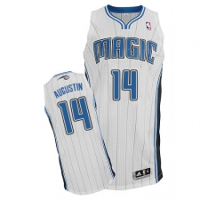 Men's Adidas Orlando Magic #14 D.J. Augustin Authentic White Home NBA Jersey