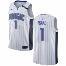 Men's Nike Orlando Magic #1 Jonathan Isaac Swingman NBA Jersey - Association Edition