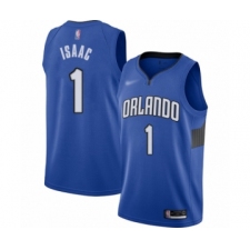 Men's Orlando Magic #1 Jonathan Isaac Authentic Blue Finished Basketball Jersey - Statement Edition