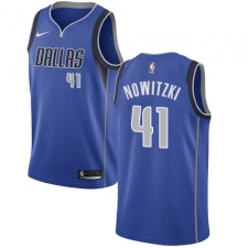 Men's Nike Dallas Mavericks #41 Dirk Nowitzki Swingman Royal Blue Road NBA Jersey - Icon Edition
