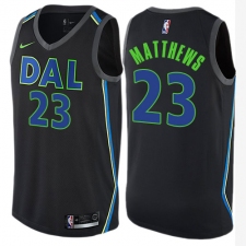 Youth Nike Dallas Mavericks #23 Wesley Matthews Swingman Black NBA Jersey - City Edition