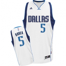 Men's Adidas Dallas Mavericks #5 Jose Juan Barea Swingman White Home NBA Jersey