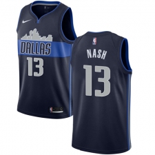 Men's Nike Dallas Mavericks #13 Steve Nash Authentic Navy Blue NBA Jersey Statement Edition
