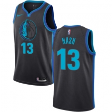 Men's Nike Dallas Mavericks #13 Steve Nash Swingman Charcoal NBA Jersey - City Edition