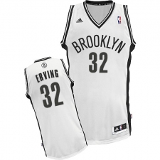 Men's Adidas Brooklyn Nets #32 Julius Erving Swingman White Home NBA Jersey