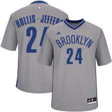 Men's Adidas Brooklyn Nets #24 Rondae Hollis-Jefferson Authentic Gray Alternate NBA Jersey