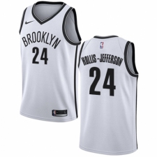 Men's Nike Brooklyn Nets #24 Rondae Hollis-Jefferson Authentic White NBA Jersey - Association Edition