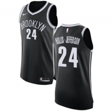 Youth Nike Brooklyn Nets #24 Rondae Hollis-Jefferson Authentic Black Road NBA Jersey - Icon Edition