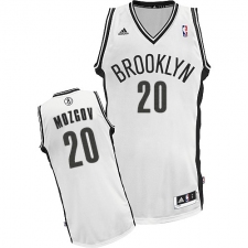 Women's Adidas Brooklyn Nets #20 Timofey Mozgov Swingman White Home NBA Jersey