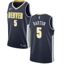 Women's Nike Denver Nuggets #5 Will Barton Authentic Navy Blue Road NBA Jersey - Icon Edition