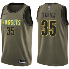 Youth Nike Denver Nuggets #35 Kenneth Faried Swingman Green Salute to Service NBA Jersey