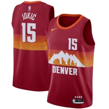 Men's Denver Nuggets #15 Nikola Jokic Nike Red 2020-21 Swingman Player Jersey