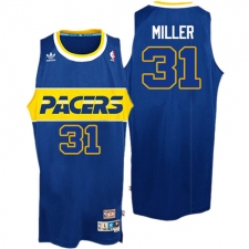 Men's Adidas Indiana Pacers #31 Reggie Miller Authentic Blue Rookie Throwback NBA Jersey