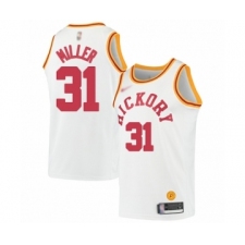 Men's Indiana Pacers #31 Reggie Miller Authentic White Hardwood Classics Basketball Jersey