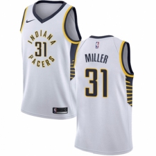 Men's Nike Indiana Pacers #31 Reggie Miller Authentic White NBA Jersey - Association Edition