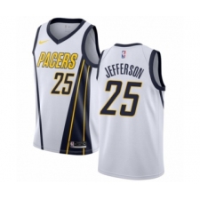 Men's Nike Indiana Pacers #25 Al Jefferson White Swingman Jersey - Earned Edition