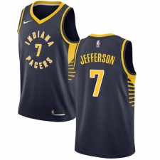 Men's Nike Indiana Pacers #7 Al Jefferson Swingman Navy Blue Road NBA Jersey - Icon Edition