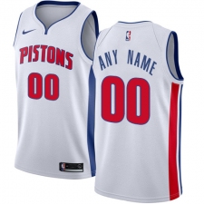 Women's Nike Detroit Pistons Customized Swingman White Home NBA Jersey - Association Edition