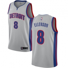 Youth Nike Detroit Pistons #8 Henry Ellenson Authentic Silver NBA Jersey Statement Edition