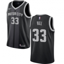 Youth Nike Detroit Pistons #33 Grant Hill Swingman Black NBA Jersey - City Edition