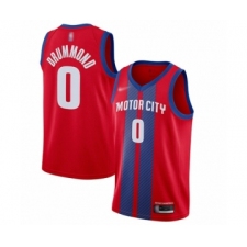 Men's Detroit Pistons #0 Andre Drummond Swingman Red Basketball Jersey - 2019 20 City Edition