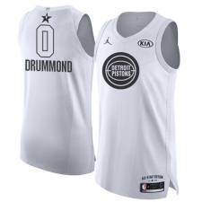 Men's Nike Detroit Pistons #0 Andre Drummond Authentic White 2018 All-Star Game NBA Jersey