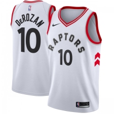 Men's Nike Toronto Raptors #10 DeMar DeRozan Authentic White NBA Jersey - Association Edition