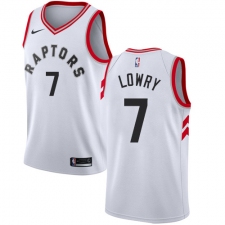 Men's Nike Toronto Raptors #7 Kyle Lowry Authentic White NBA Jersey - Association Edition