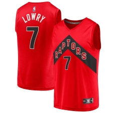 Men's Toronto Raptors #7 Kyle Lowry Fanatics Branded Red 2020-21 Fast Break Replica Player Jersey