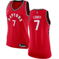 Women's Nike Toronto Raptors #7 Kyle Lowry Swingman Red Road NBA Jersey - Icon Edition