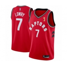 Youth Toronto Raptors #7 Kyle Lowry Swingman Red 2019 Basketball Finals Champions Jersey - Icon Edition